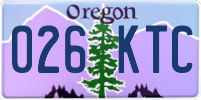 OR license plate 026KTC