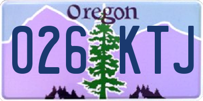 OR license plate 026KTJ