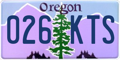 OR license plate 026KTS