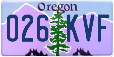 OR license plate 026KVF