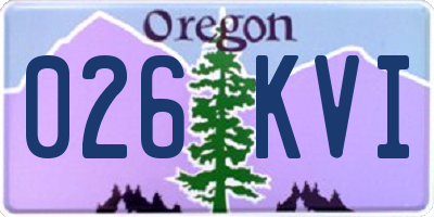 OR license plate 026KVI