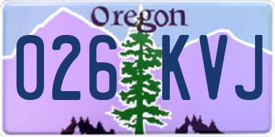 OR license plate 026KVJ