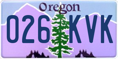 OR license plate 026KVK
