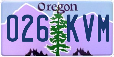 OR license plate 026KVM