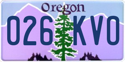 OR license plate 026KVO