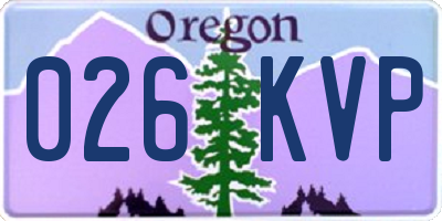 OR license plate 026KVP
