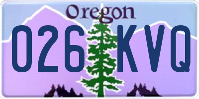OR license plate 026KVQ
