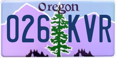 OR license plate 026KVR