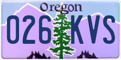 OR license plate 026KVS
