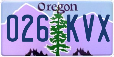 OR license plate 026KVX