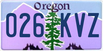 OR license plate 026KVZ