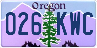 OR license plate 026KWC
