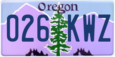 OR license plate 026KWZ
