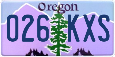 OR license plate 026KXS