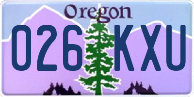 OR license plate 026KXU