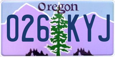 OR license plate 026KYJ