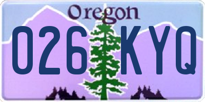 OR license plate 026KYQ