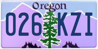 OR license plate 026KZI
