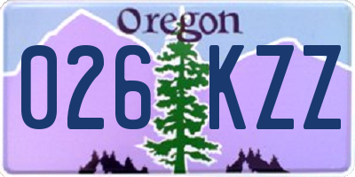 OR license plate 026KZZ