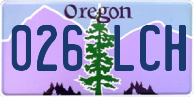 OR license plate 026LCH