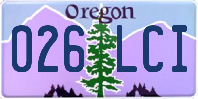 OR license plate 026LCI