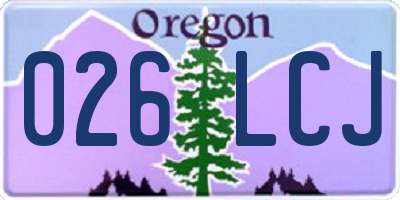 OR license plate 026LCJ