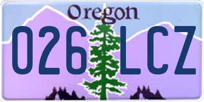 OR license plate 026LCZ