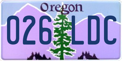 OR license plate 026LDC