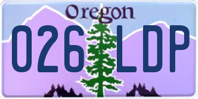 OR license plate 026LDP