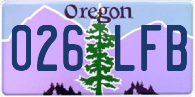 OR license plate 026LFB