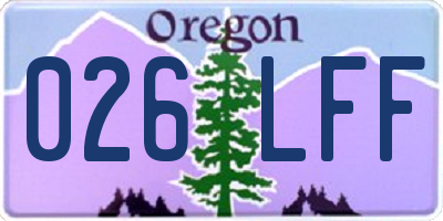 OR license plate 026LFF