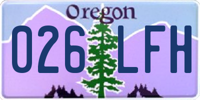 OR license plate 026LFH