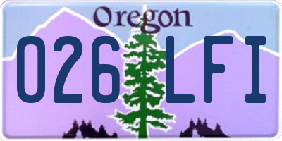 OR license plate 026LFI