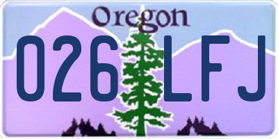 OR license plate 026LFJ