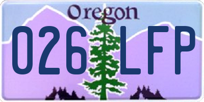 OR license plate 026LFP