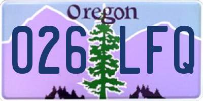 OR license plate 026LFQ