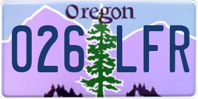 OR license plate 026LFR