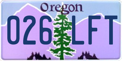 OR license plate 026LFT
