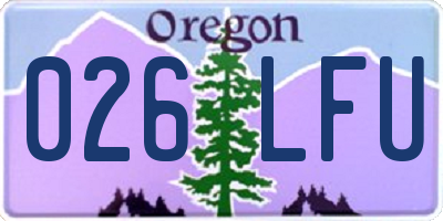 OR license plate 026LFU