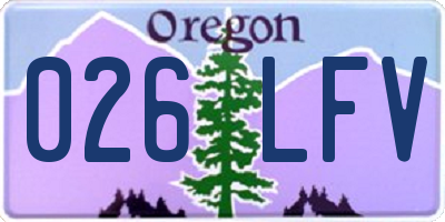OR license plate 026LFV