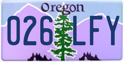OR license plate 026LFY
