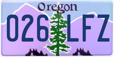 OR license plate 026LFZ