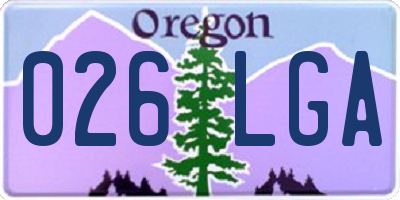 OR license plate 026LGA