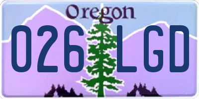 OR license plate 026LGD