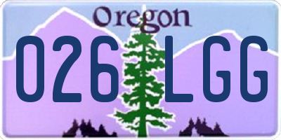 OR license plate 026LGG