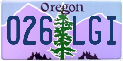 OR license plate 026LGI