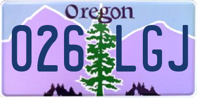 OR license plate 026LGJ