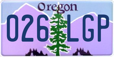 OR license plate 026LGP