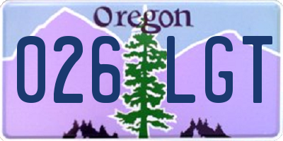 OR license plate 026LGT