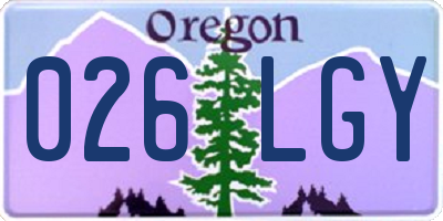 OR license plate 026LGY